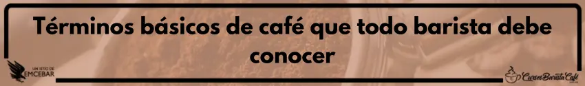 Términos básicos de café que todo barista debe conocer