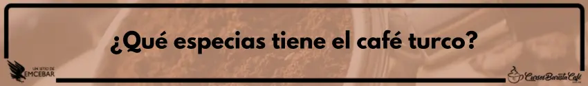 ¿Qué especias tiene el café turco?
