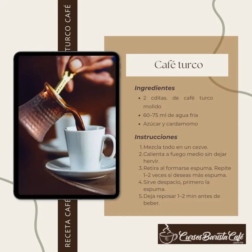 Receta café turco