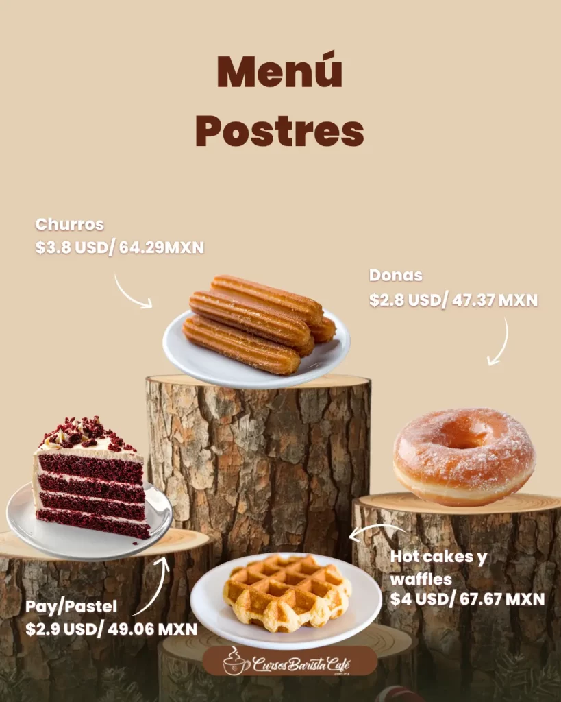 Menú postres
