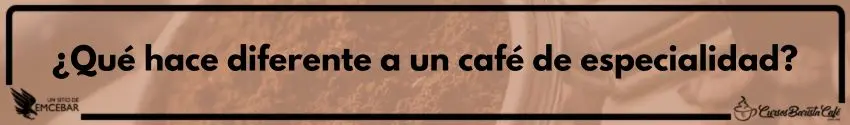¿Qué hace diferente a un café de especialidad?
