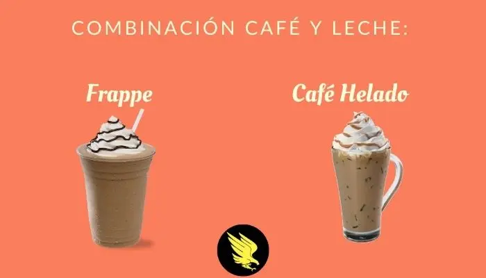 combinacion cafe y leche frappe