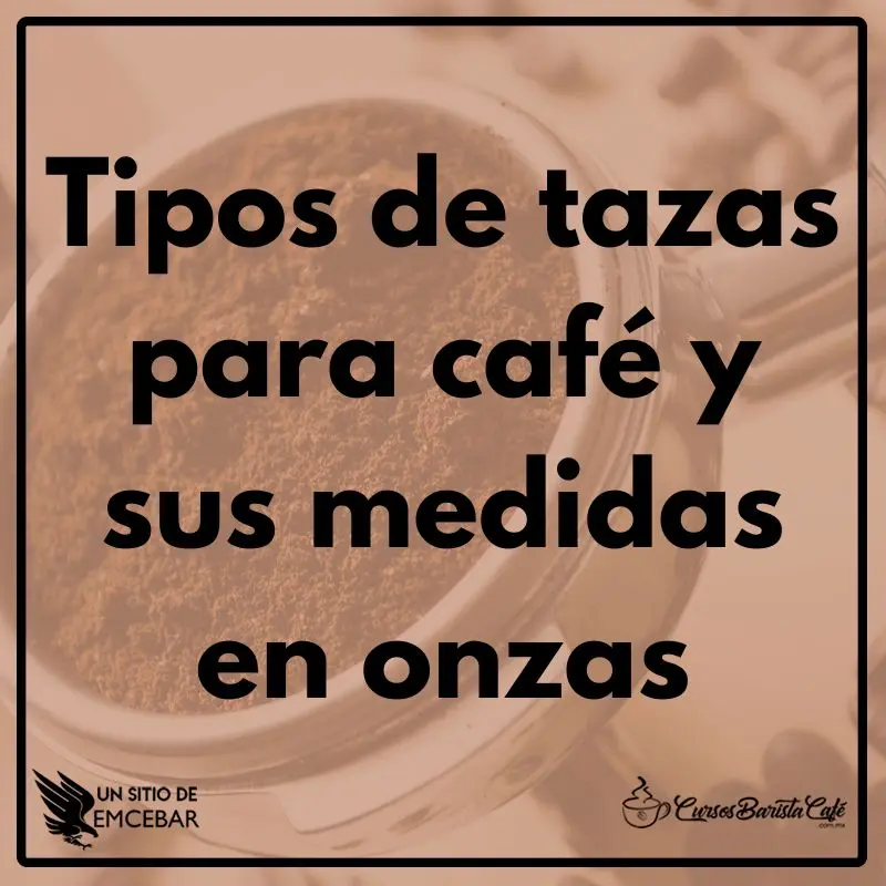 tipos de tazas para café y sus medidas en onzas